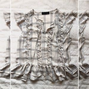Lovely B&W Stitched/Patterned Blouse